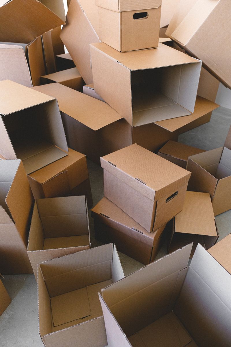Cardboard boxes ready for a move